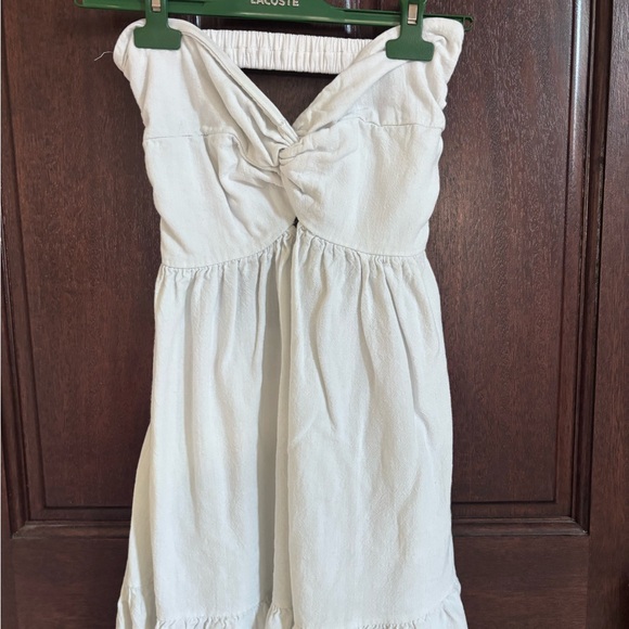 Dresses & Skirts - Ladies Strapless Twist-Front Casual Dress in Cream